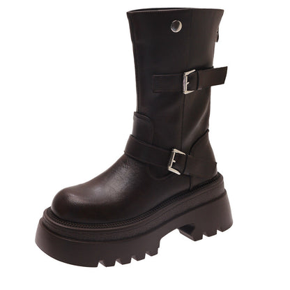 Damen Stiefel Kniehoch Schuhe Modisch Robust