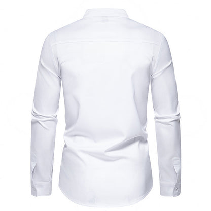 Herren Hemd Asymmetrisch Farbblock Modern Designer