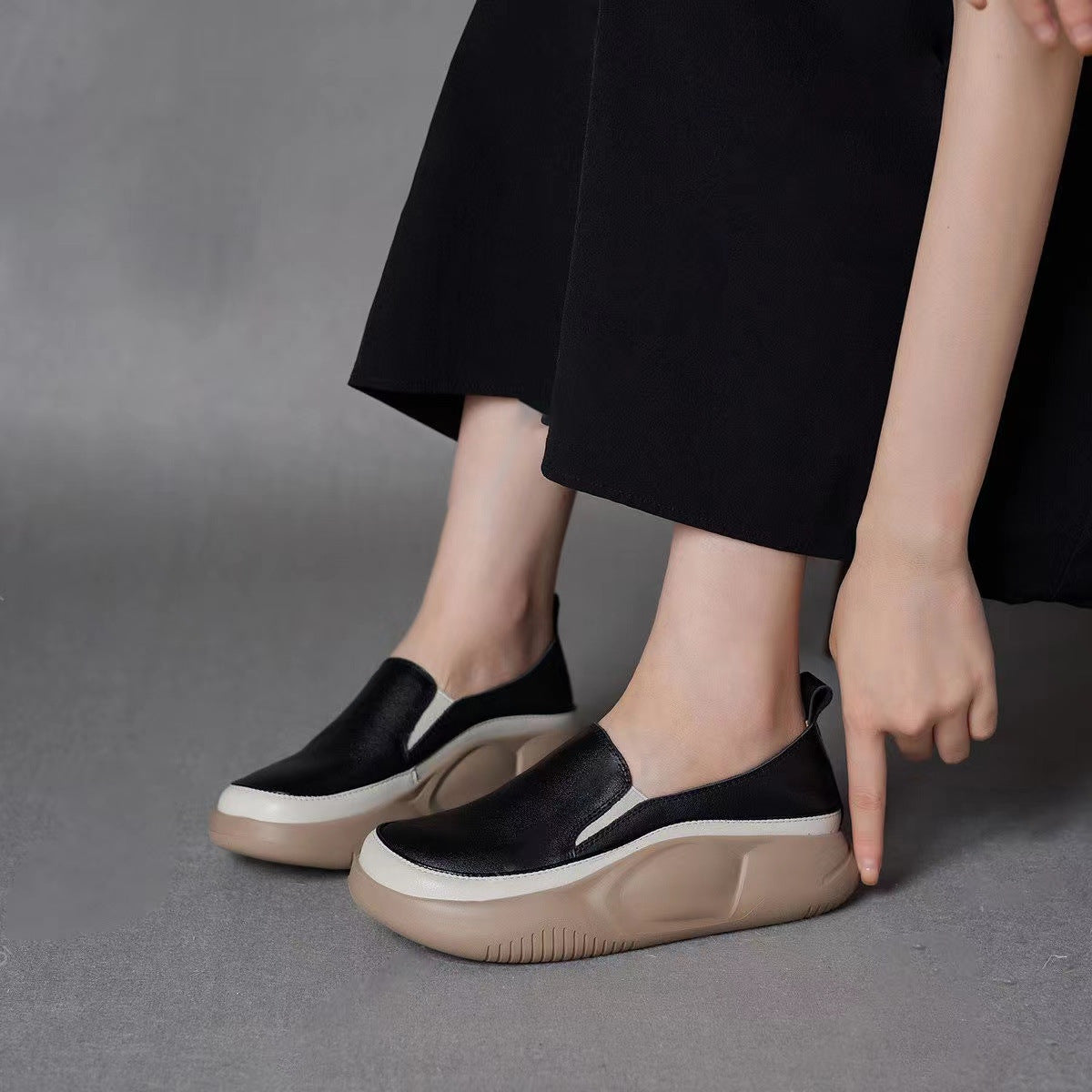 Damen Sneaker Slip-On Bequem Ergonomisch
