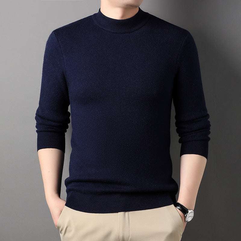 Herren Strickpullover Elegante Moderner Stehkragen