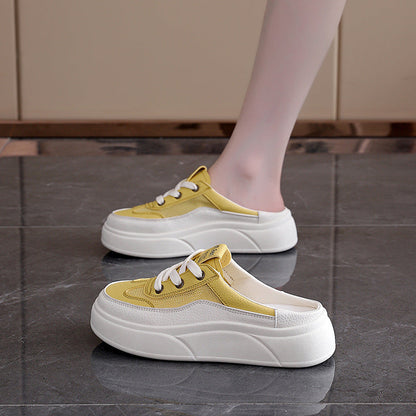 Damen Sneaker Bequem Elastisch Dickes Sohlen Design