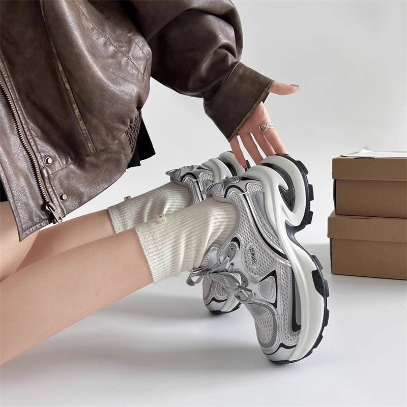 Damen Sneaker Sportlich Chunky Laufschuhe mit Dämpfung
