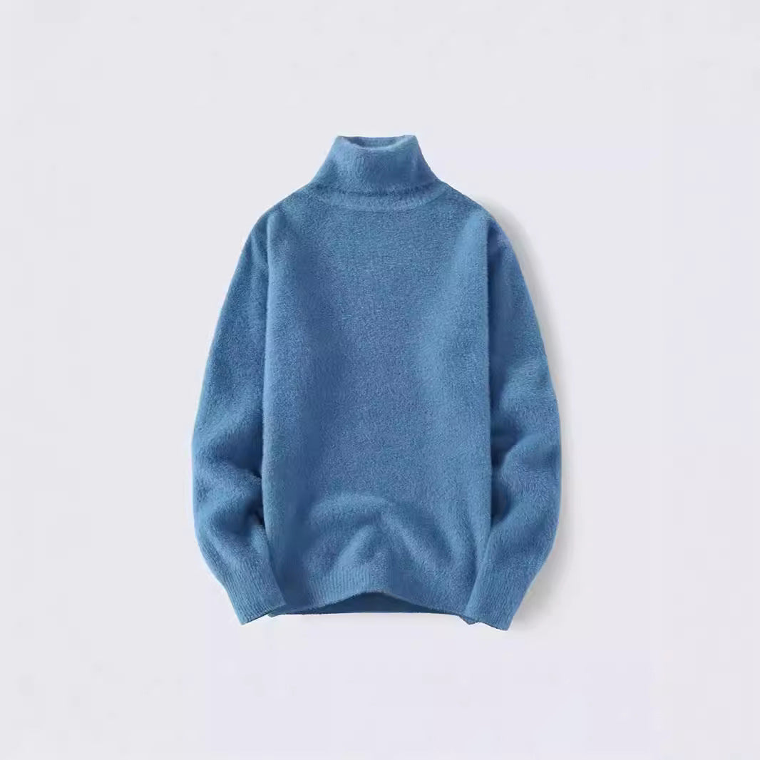 Herren Rollkragenpullover Weich Warm Strick - BerlinGlamour