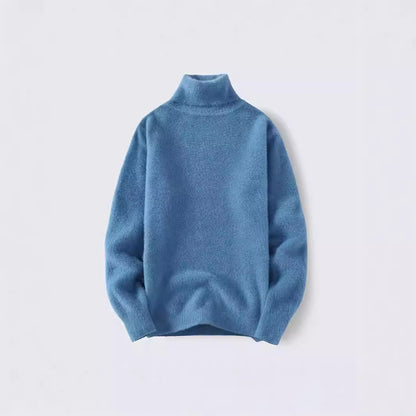 Herren Rollkragenpullover Weich Warm Strick - BerlinGlamour