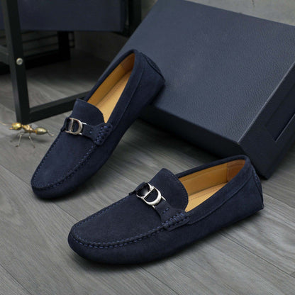 Herren Mokassin Schnürsenkel Leder Elegante Schuhe