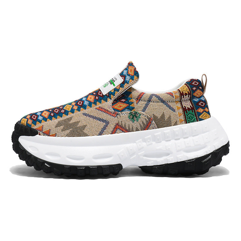 Damen Sneaker Bequem Ethno Muster Schuhe Frauen