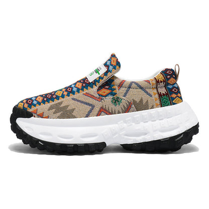 Damen Sneaker Bequem Ethno Muster Schuhe Frauen