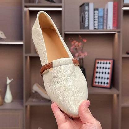 Damen Ballerinas Schick Hochwertiges Leder Elegante Schuhe