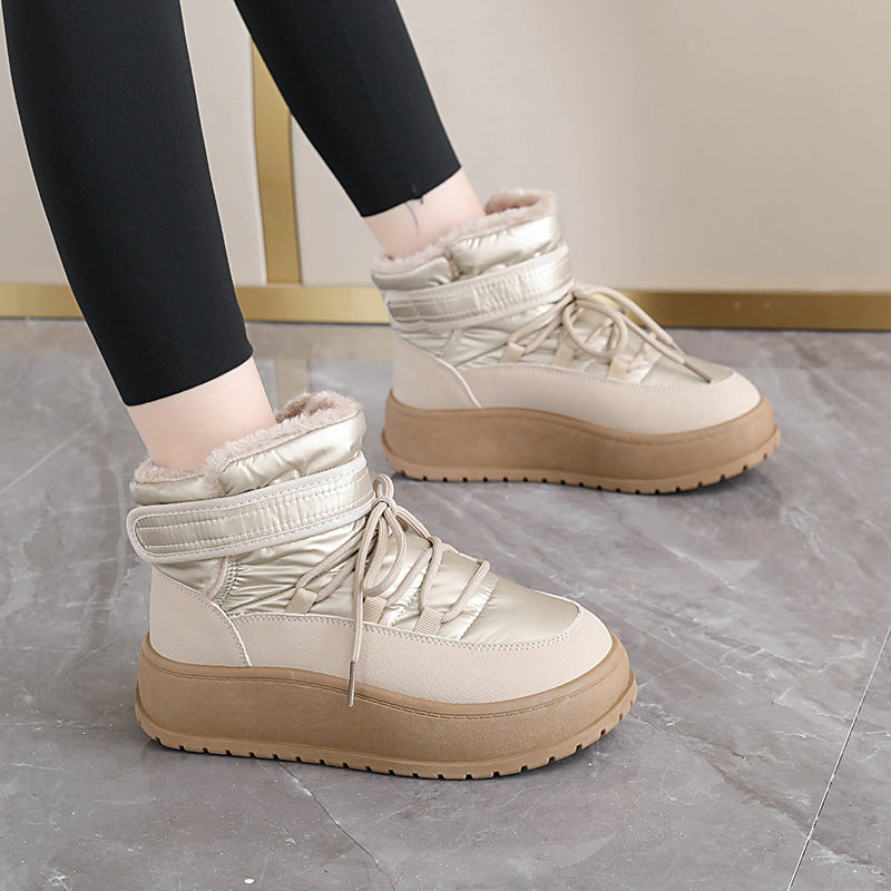 Damen Stiefel High-Top Gefüttert Warm Winter