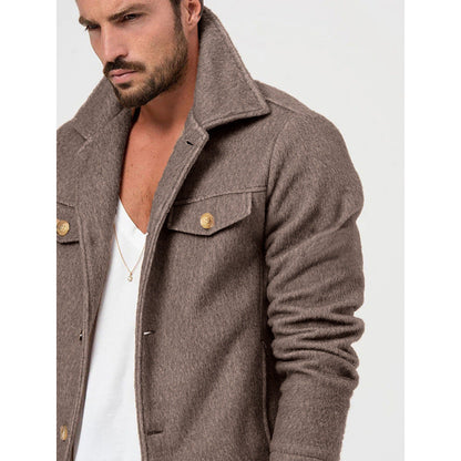 Herren Jeansjacke Modisch Goldene Knöpfe Trendy