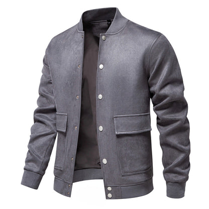 Herren Lederjacke Leicht Modern Mit Taschen - BerlinGlamour