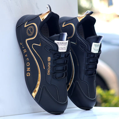Damen Sneaker Komfortabel mit Dämpfung Schwarz Modisch