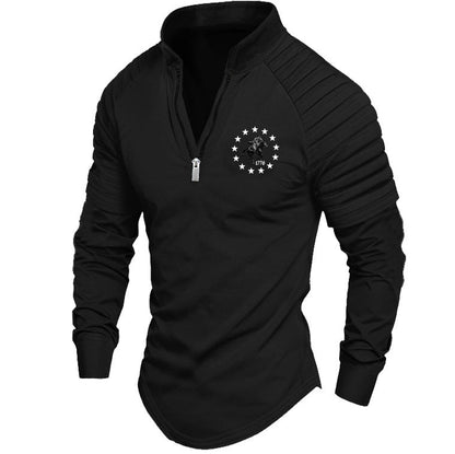 Herren Pullover Sportlich Halbzipper Modern