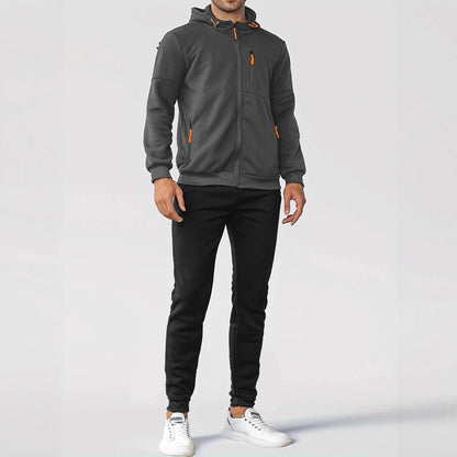 Herren Trainingsjacke atmungsaktiv mit Taschen Sportlich