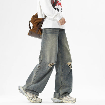 Herren Jeans Distressed Lässig Berlin Style