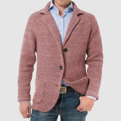 Herren Strickjacke Modisch Gestreift Elegant