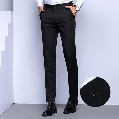 Herren Anzughose Slim Fit mit Taschen Elegant Schwarz