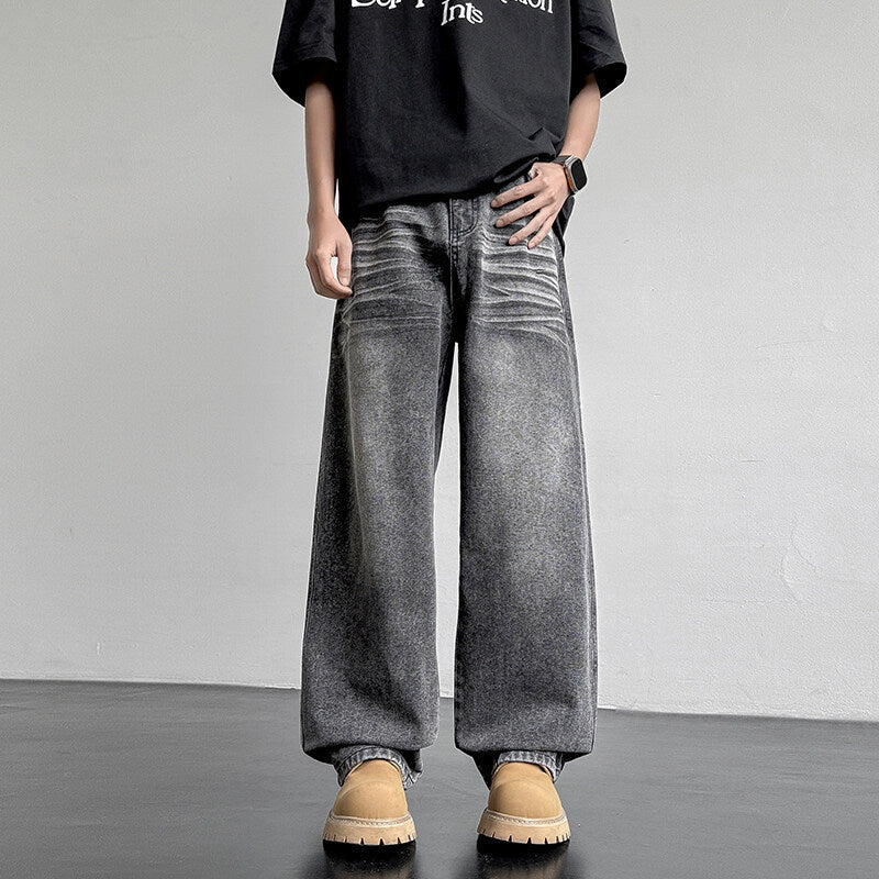 Unisex Denim-Hose Weit Bequem Einzigartig Berlin Style