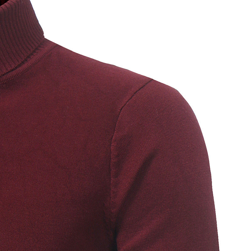Herren Rollkragenpullover Weich Strick Qualität Made