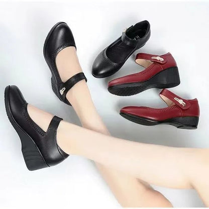 Damen Wedges Schuhe Elegant mit Riemen Hochzeitsschuhe