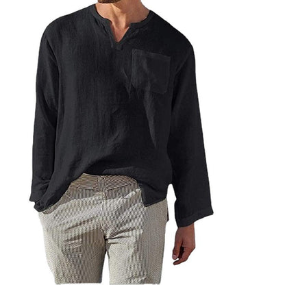 Herren Langarmhemd Lässig Casual Berlin Stil