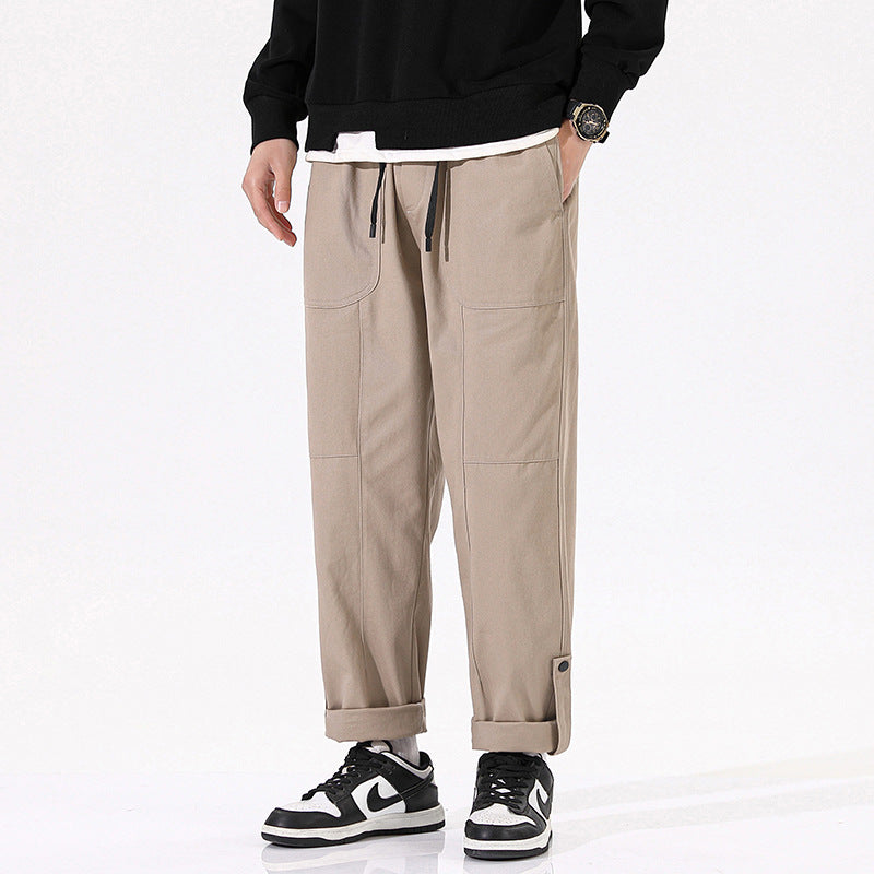 Herren Cargo-Hose Bequem Freizeit Hose Mit Taschen