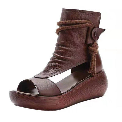 Damen Plateau-Sandaletten Hochzeitsschuhe Moderner Riemen Look