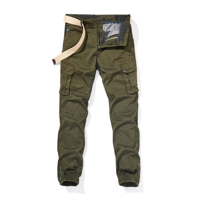 Herren Cargo-Hose Robust mit verstellbarem Bund und großen Taschen