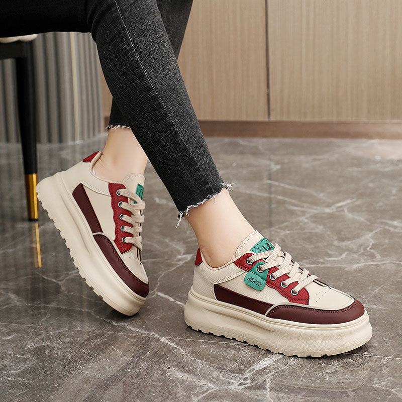 Damen Plateau Sneaker Hoch Modisch Komfortabel