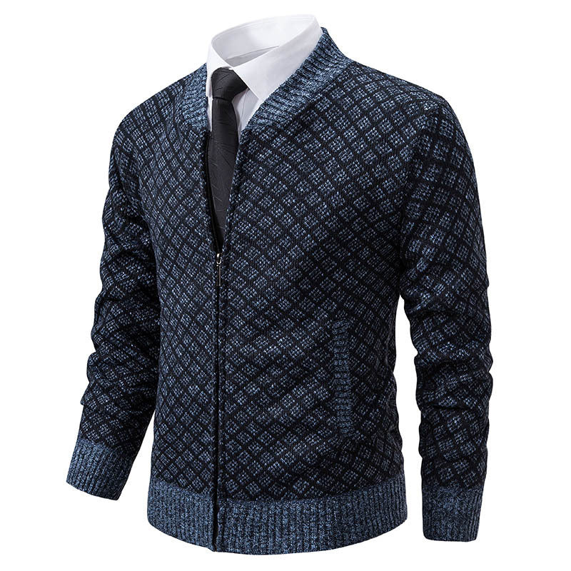 Herren Strickblazer Modern mit Feinmuster
