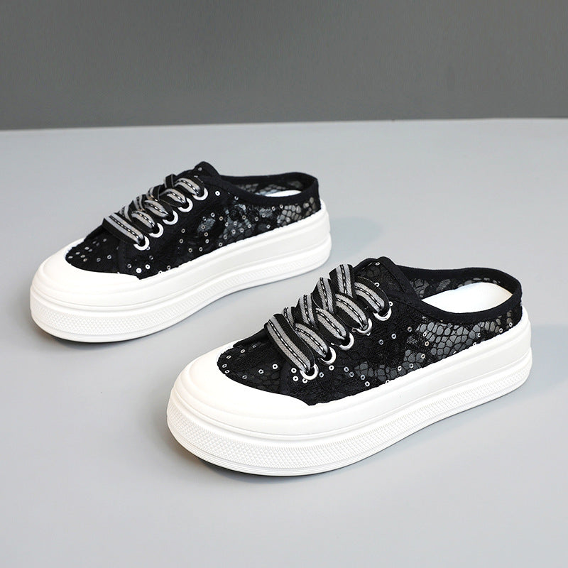 Damen Sneaker Glitzer Schuhe Modisch Comfort