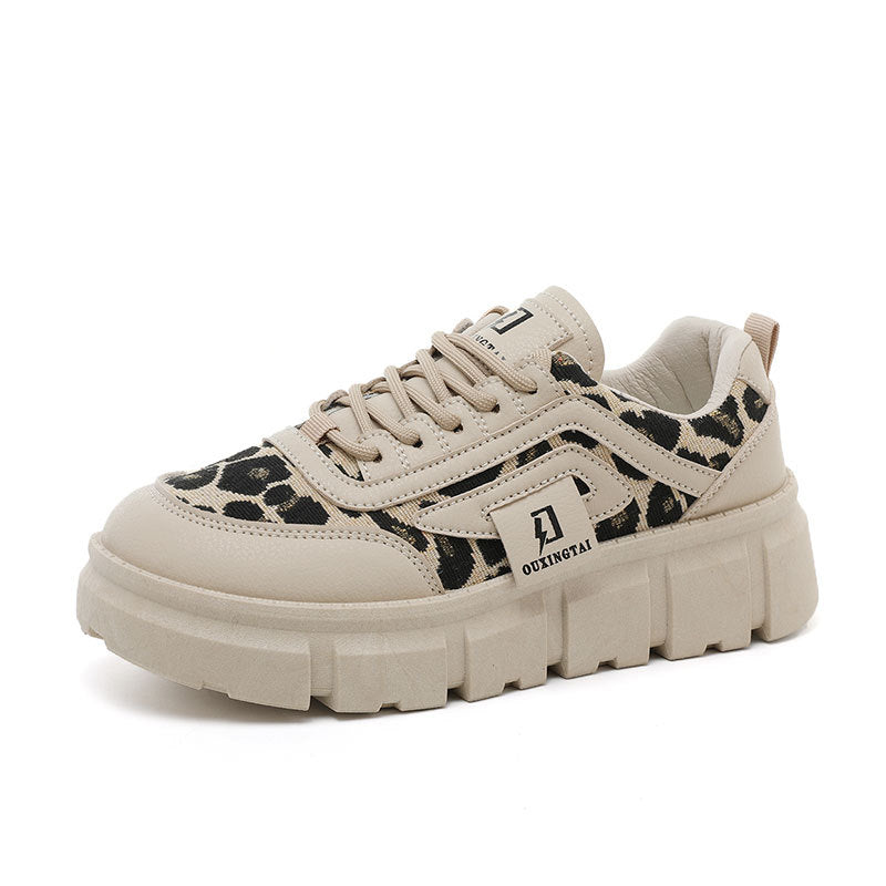 Damen Sneaker Lässig Leoparden-Design Chunky Schuhe Bequem - BerlinGlamour