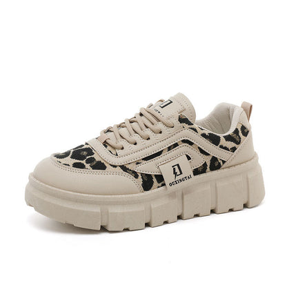 Damen Sneaker Lässig Leoparden-Design Chunky Schuhe Bequem - BerlinGlamour