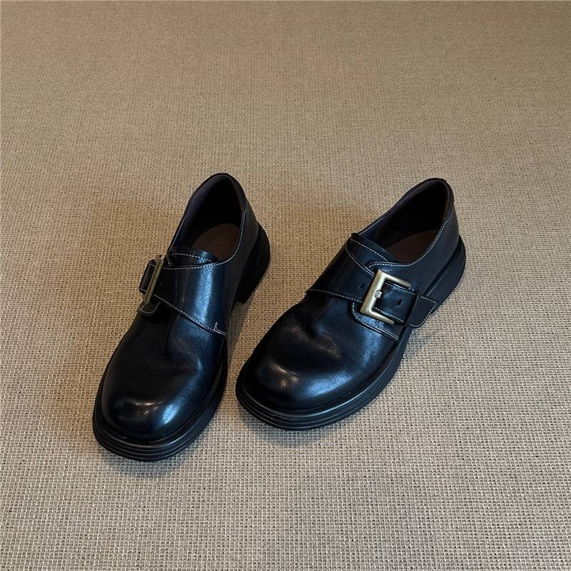 Damen Lederschuhe Weich mit Schnallen Modern