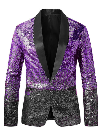 Glitzernder Herren Blazer Paillettenjacke Party