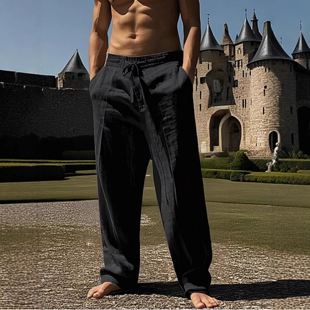 Leichte Herren Sommerhose Linen Beige