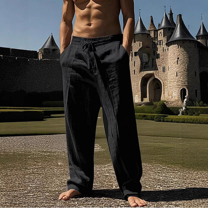Leichte Herren Sommerhose Linen Beige