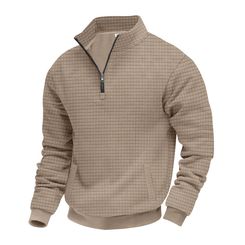 Herren Fleece Pullover Funktionell Mit Reißverschluss und Taschen