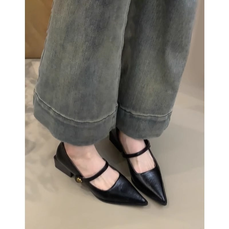 Damen Pumps mit Riemenverschluss und Hochhackigen Blockabsatz