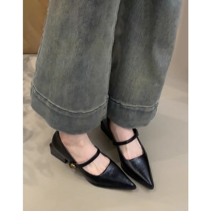 Damen Pumps mit Riemenverschluss und Hochhackigen Blockabsatz