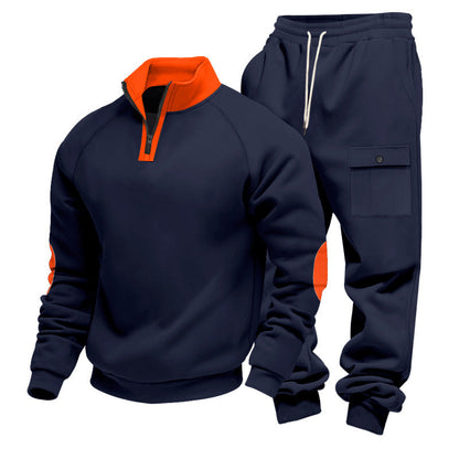 Herren Sportanzug Kapuzenjacke Strukturiert Modern