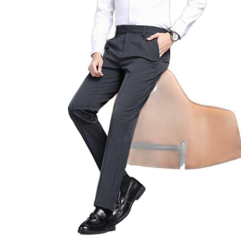 Herren Anzughose Slim Fit Schwarze Hose Mit Taschen