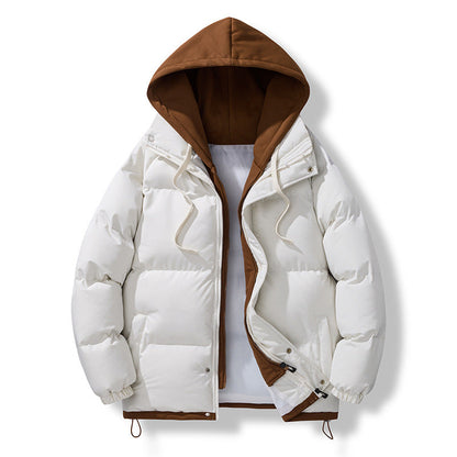 Herren Winterjacke Isoliert Pufferjacke Kapuze Verstellbar