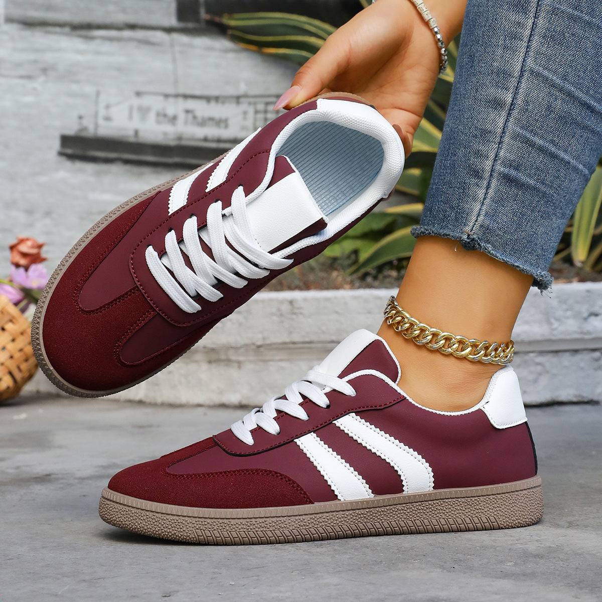 Damen Sportschuhe Retro Style Bequem Laufsohle - BerlinGlamour
