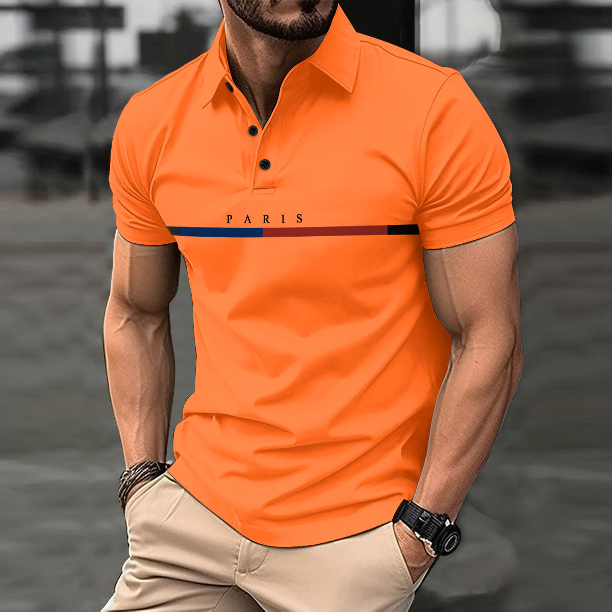 Herren Polo Shirt Freizeit Modern Berlin Style