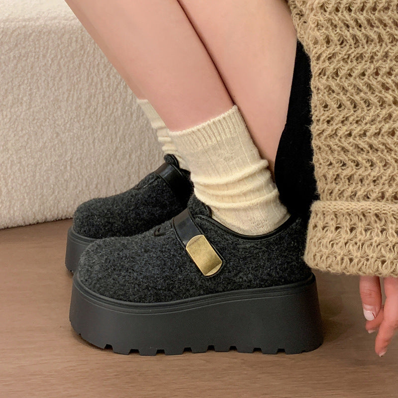 Damen Clogs Fleecegefüttert mit Riemen Warm Bequem