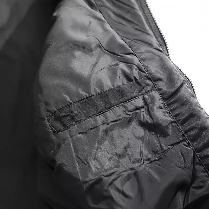 Herren Lederjacke Bikerstyle atmungsaktiv mit Taschen