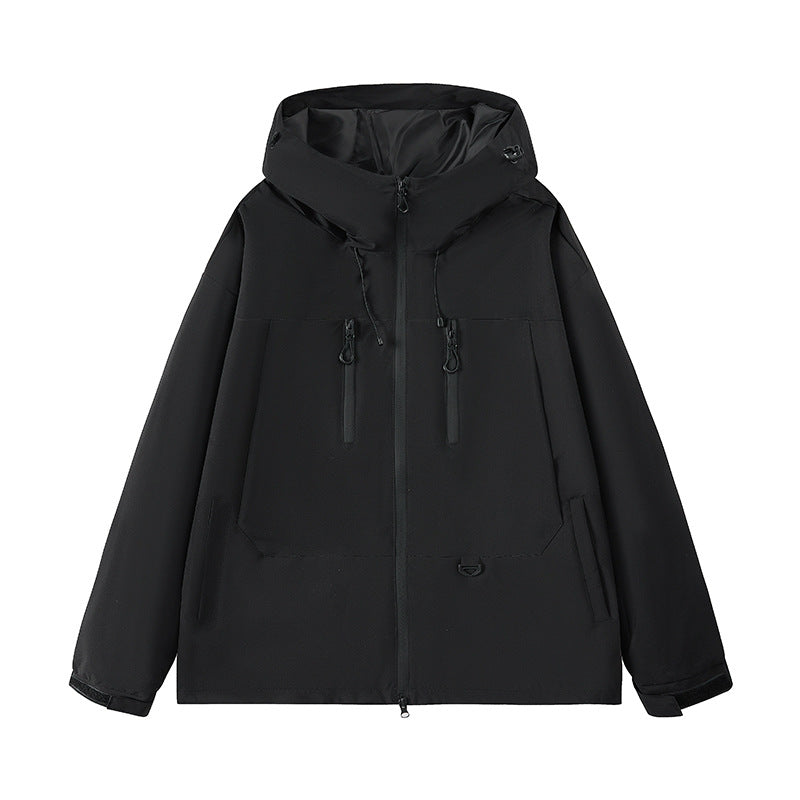 Herren Outdoor-Jacke wasserabweisend mit Kapuze und Taschen