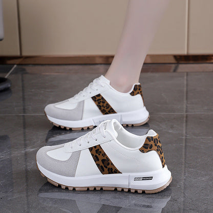 Damen Sneaker Sportlich Tiermuster Schuhe Trend
