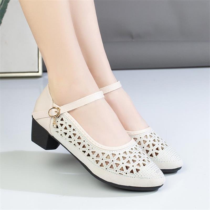 Damen Ballerinas Elegante Spitze Bequem Blockabsatz - BerlinGlamour